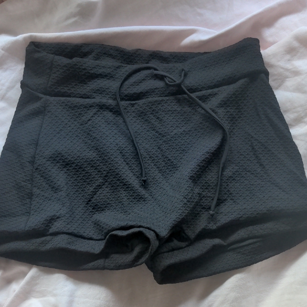 Seea Black Textured Shorts